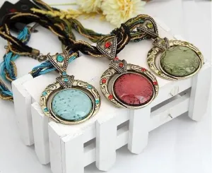 Bohemian Multilayer Crystal Gem Necklace