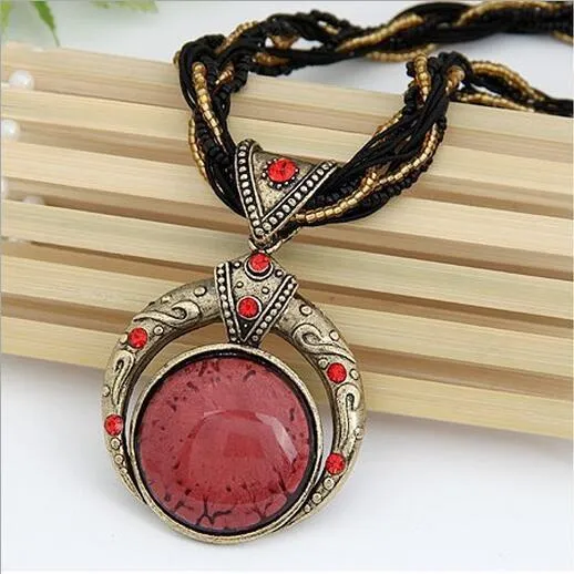 Bohemian Multilayer Crystal Gem Necklace
