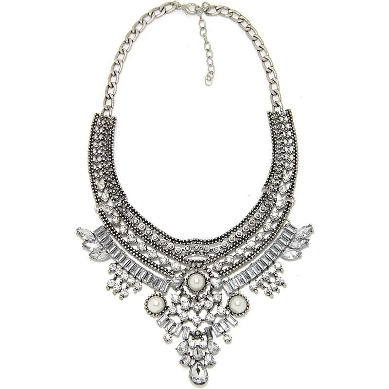 Bohemian Vintage Choker Necklace, Indian Ethnic Statement Large Collar Necklaces