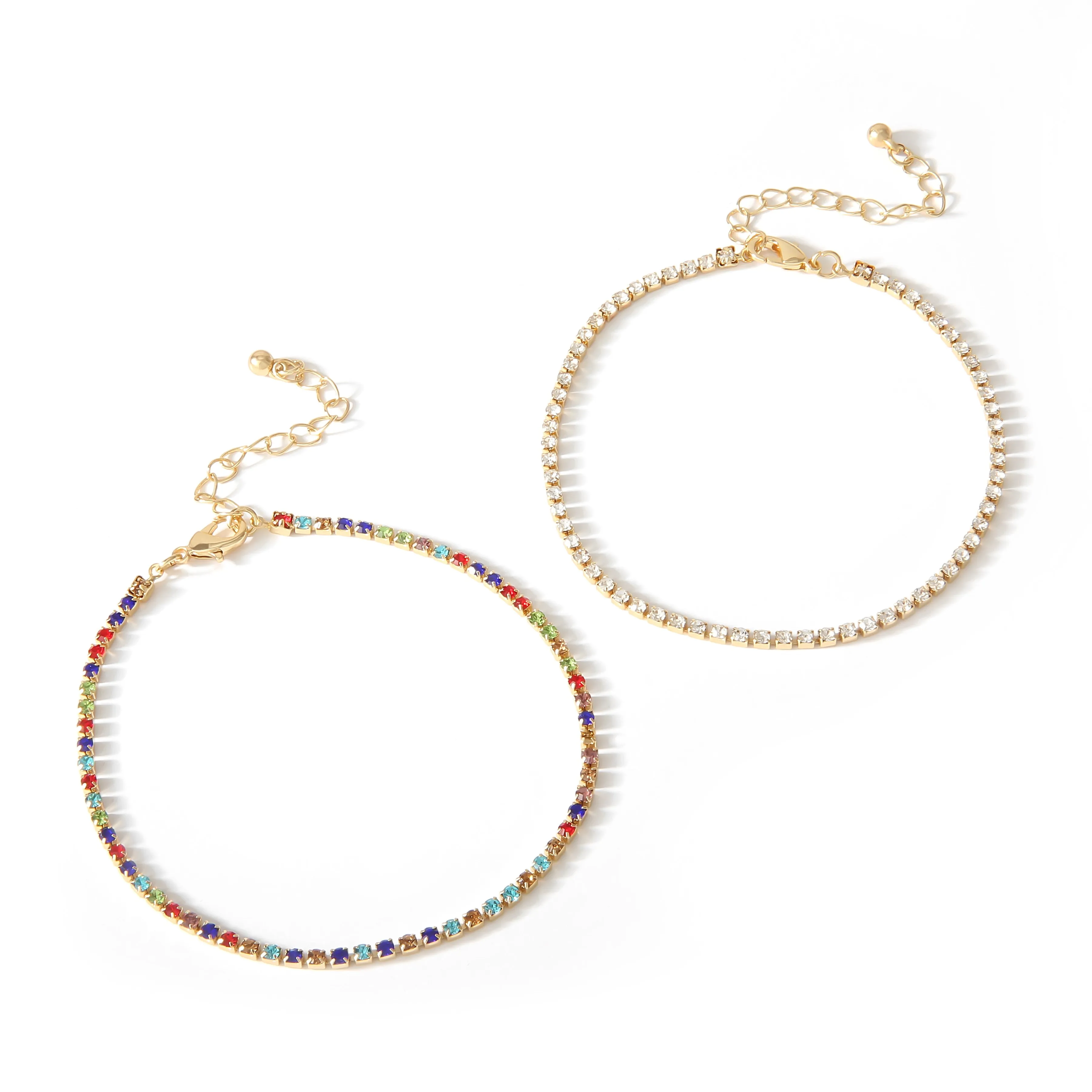 Boho Stone Anklet Set