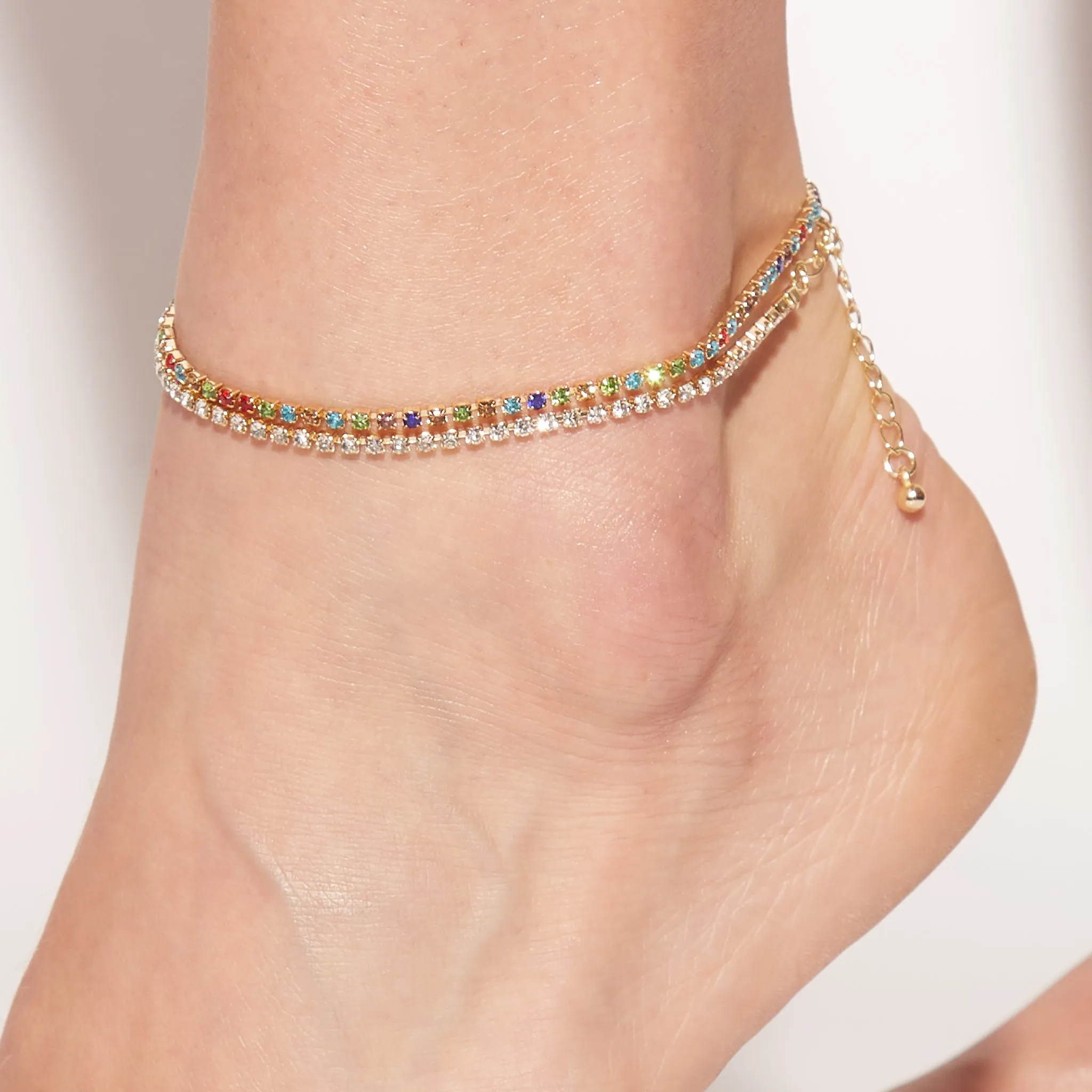 Boho Stone Anklet Set