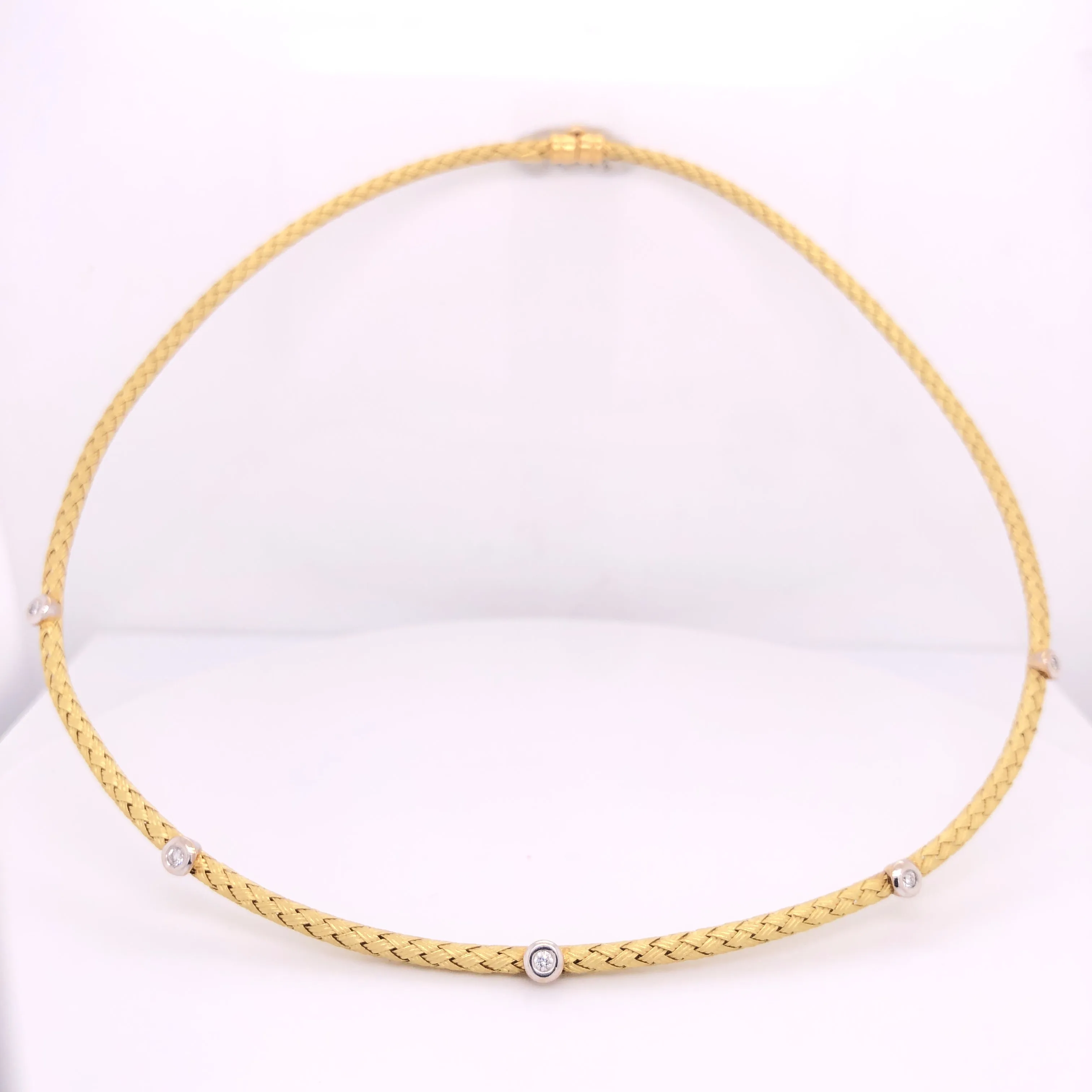 Braided Diamond Choker - 19574