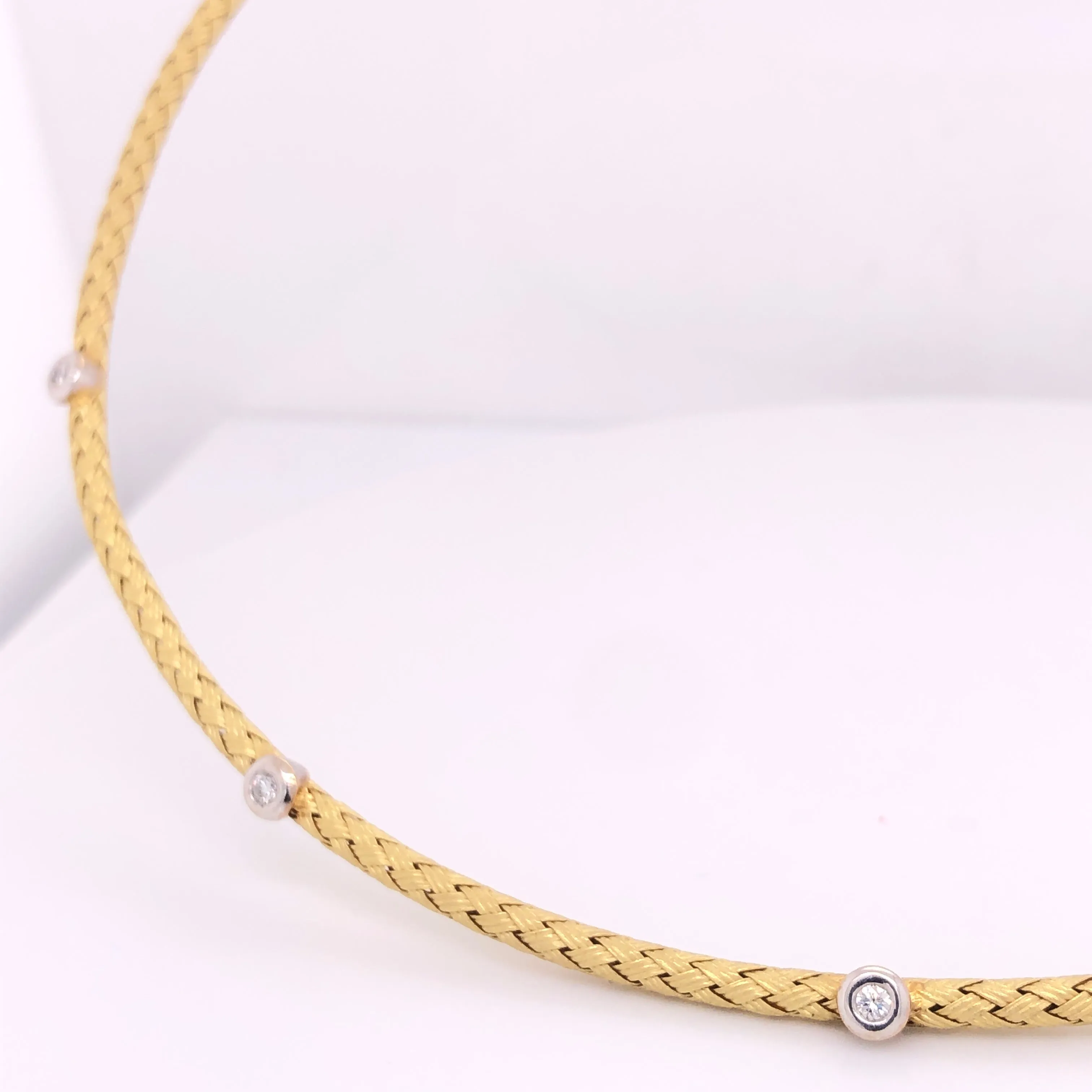 Braided Diamond Choker - 19574