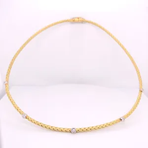 Braided Diamond Choker - 19574