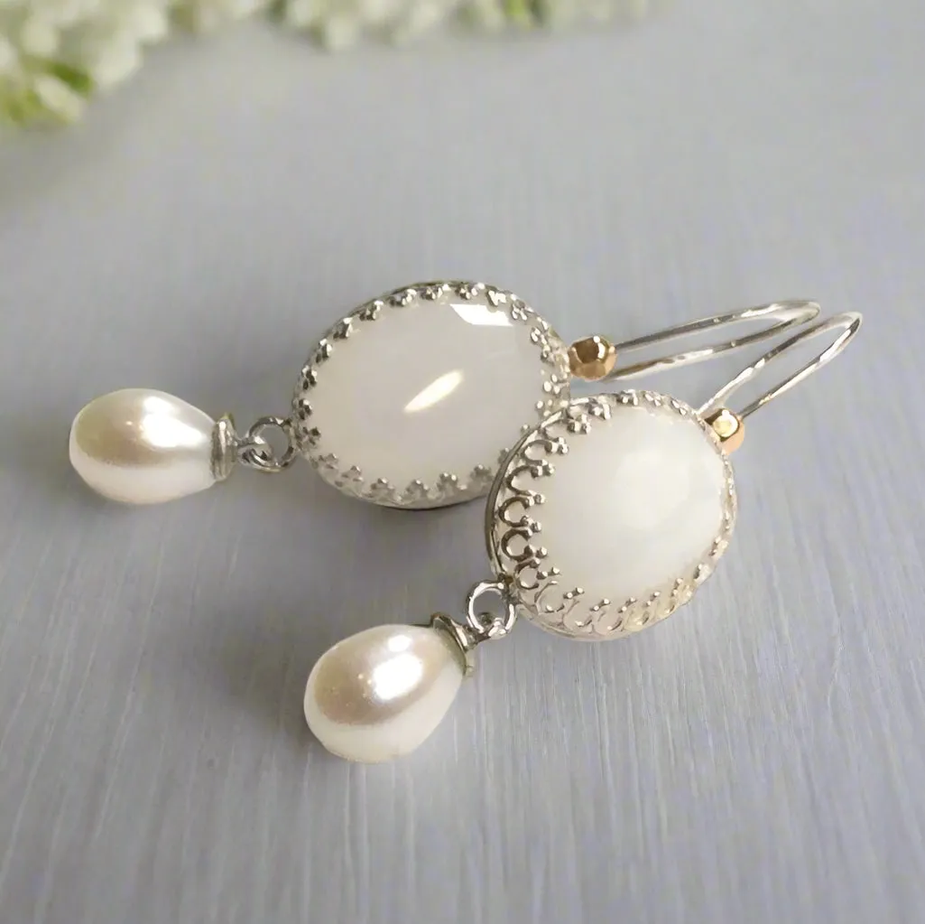 Bridal Pearl Earrings - Magic Of The Moment.