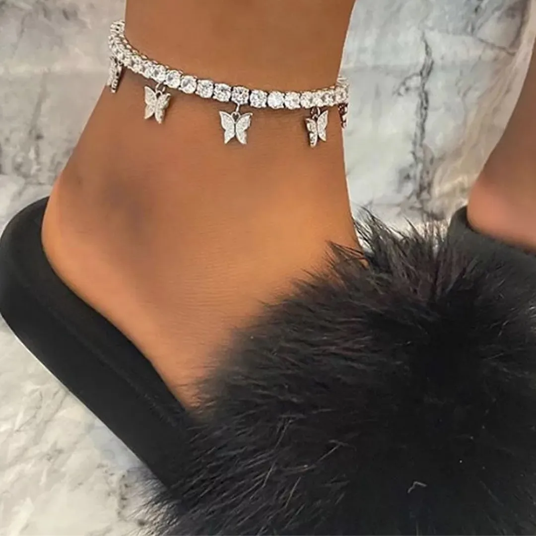 BUTTERFLY ANKLET | SILVER