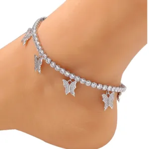 BUTTERFLY ANKLET | SILVER