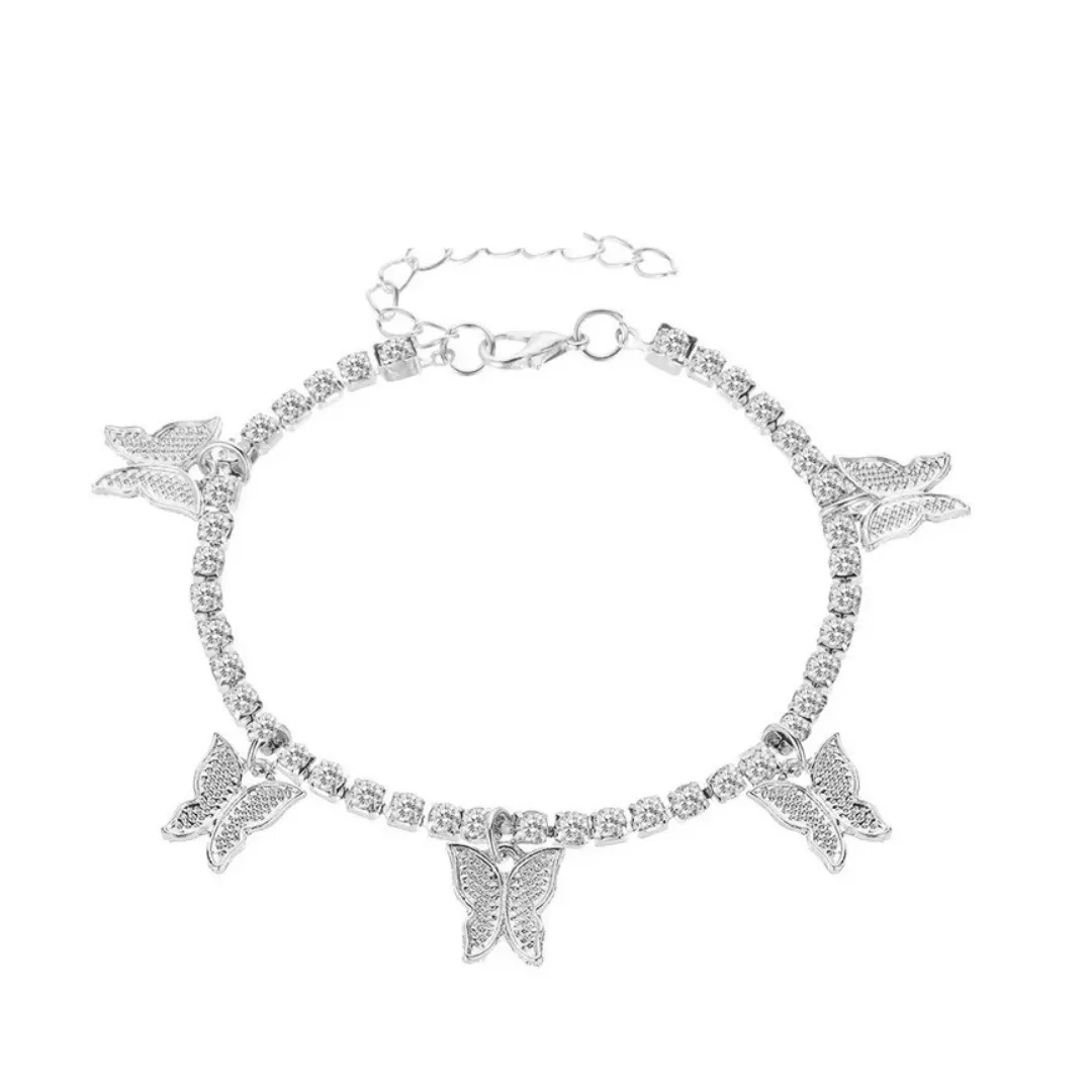 BUTTERFLY ANKLET | SILVER