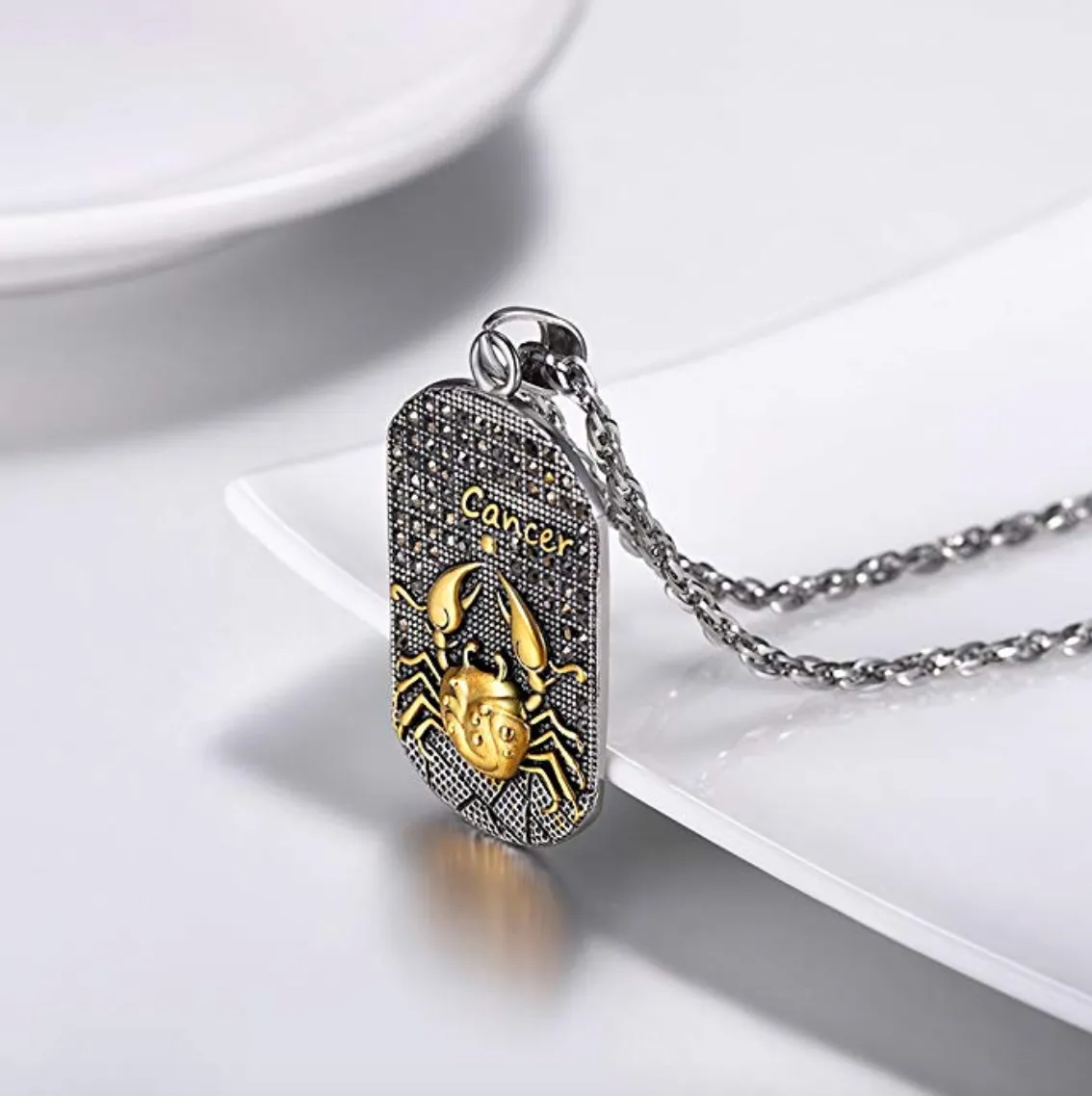 Cancer 3D Dog tag necklaces