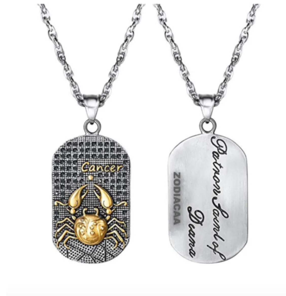 Cancer 3D Dog tag necklaces