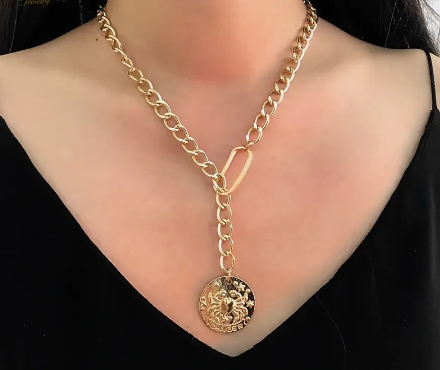 Cancer choker layered necklace