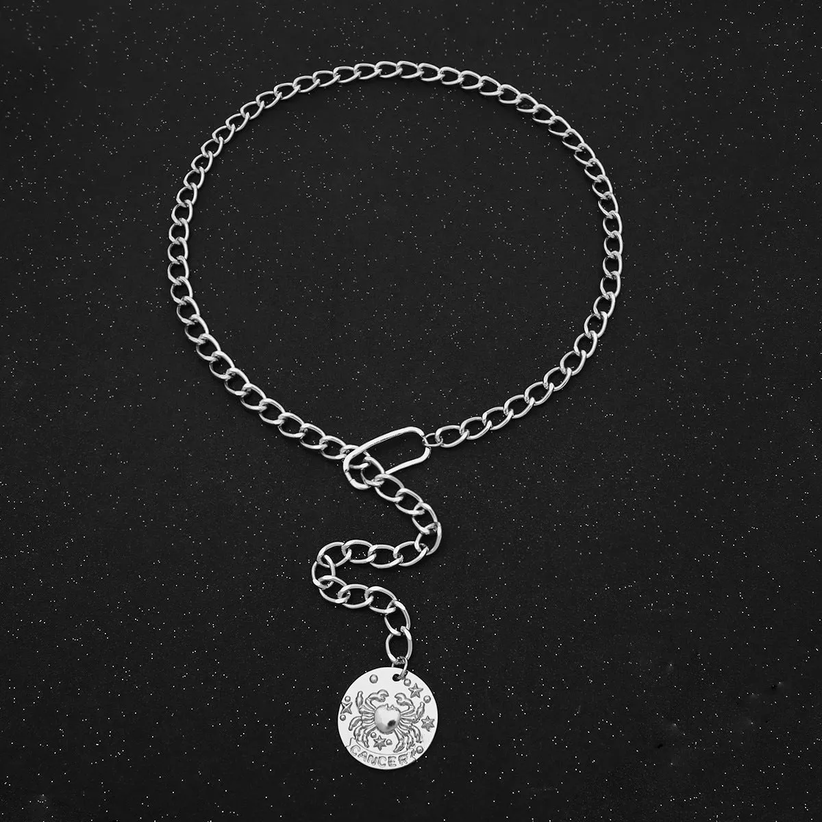 Cancer choker layered necklace