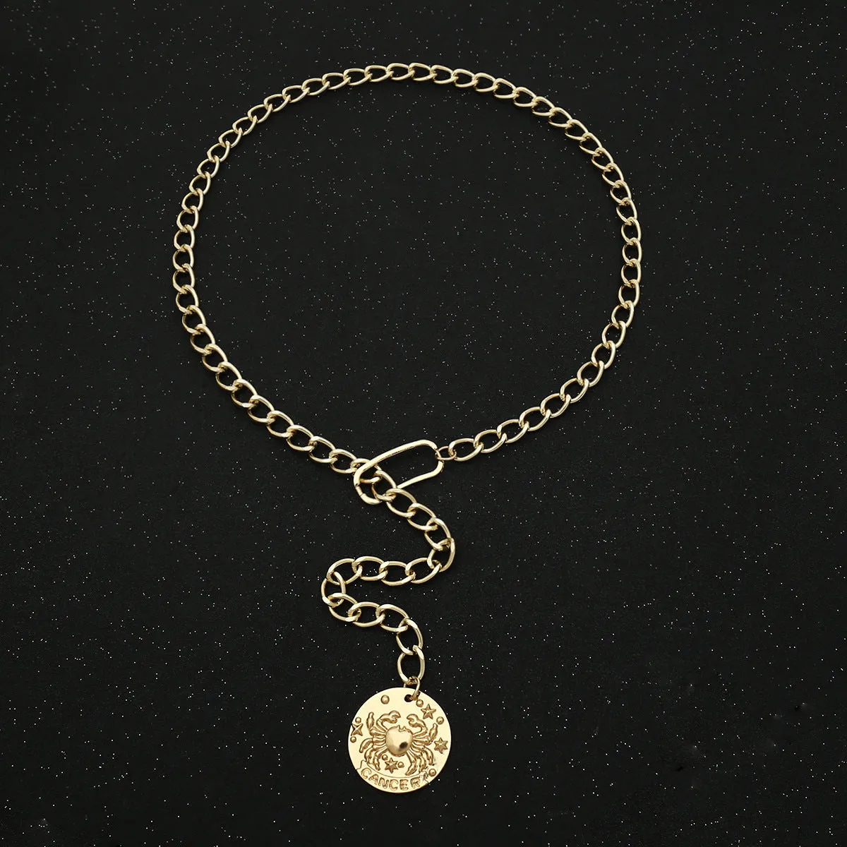 Cancer choker layered necklace