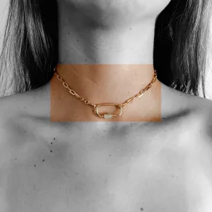 Carabiner Choker Gold