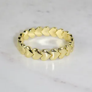 Carrie Rhea - Heart Tile Bracelet (Gold)