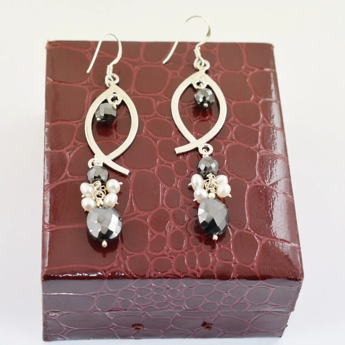 Certified 30 Ct Black Diamond With Pearl Dangler Drop Earring, Elegant Look with Great Design