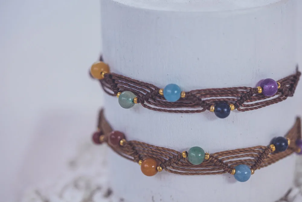 CHAKRA MACRAME WAVES BRACELET