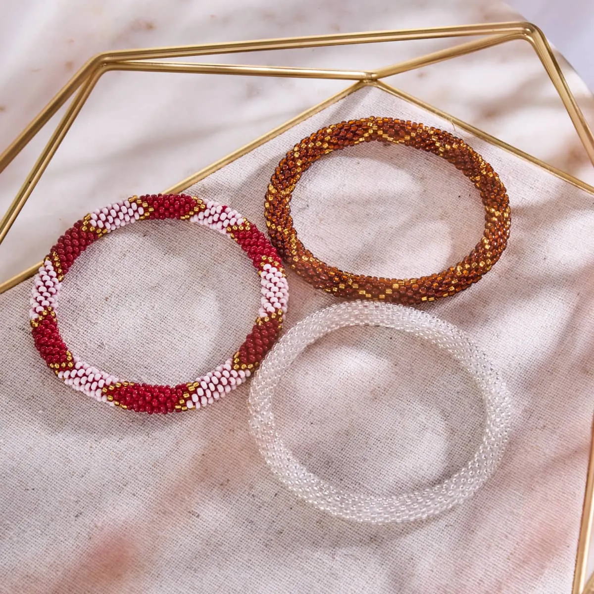 Chantilly Lace | Himalayan Glass Bead Bracelet