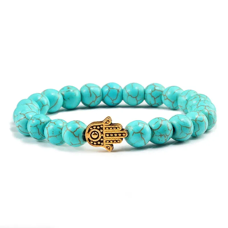Charms Men Black Lava Matte Beads Natural Volcanic Stone Bracelets Bangles Women Yoga Prayer Jewelry Gift Cute Hand Bracelet