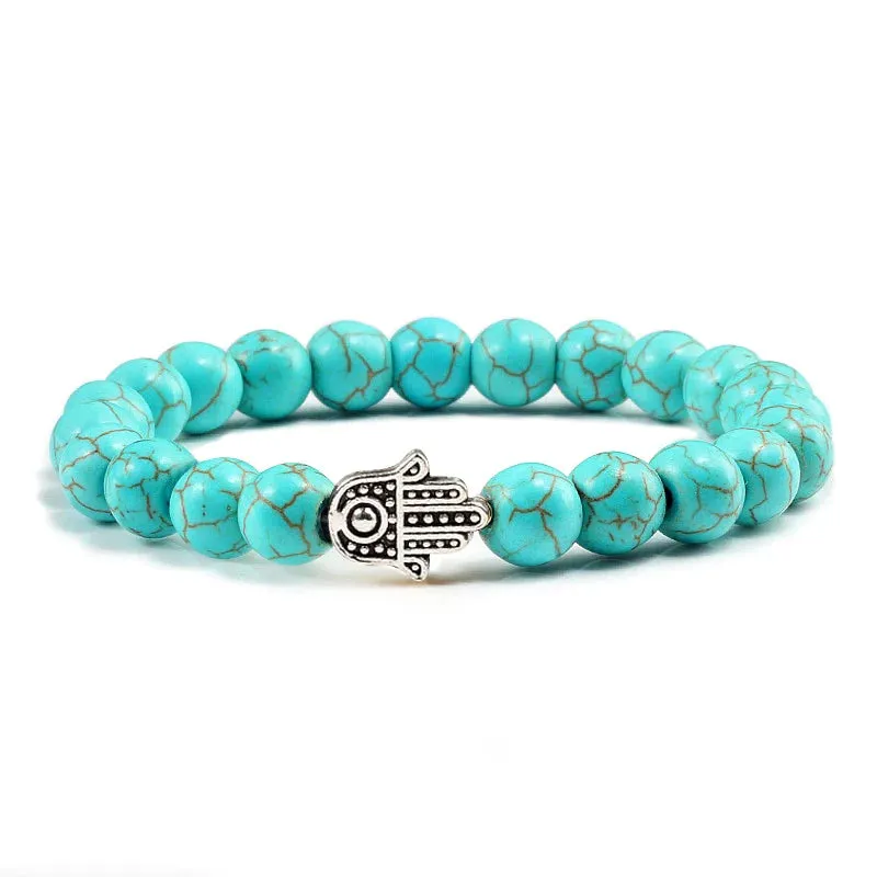 Charms Men Black Lava Matte Beads Natural Volcanic Stone Bracelets Bangles Women Yoga Prayer Jewelry Gift Cute Hand Bracelet