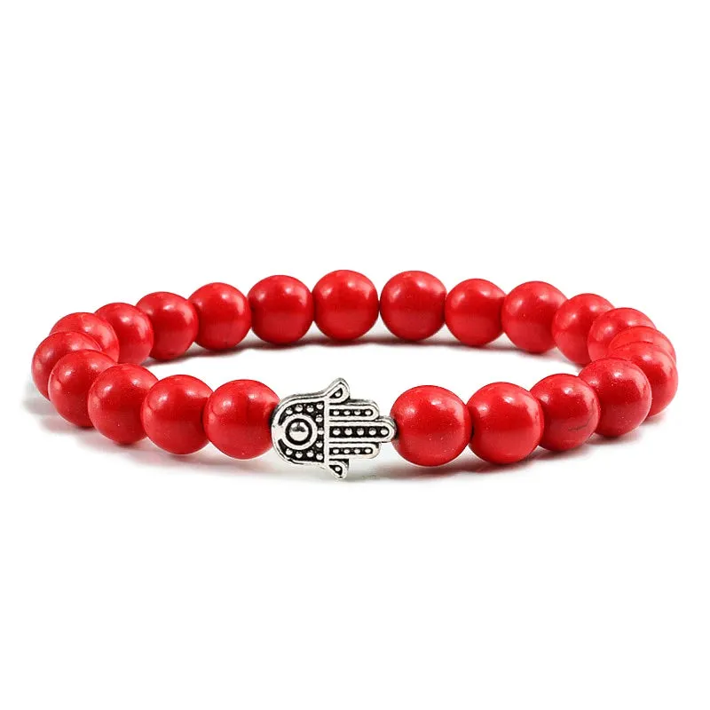Charms Men Black Lava Matte Beads Natural Volcanic Stone Bracelets Bangles Women Yoga Prayer Jewelry Gift Cute Hand Bracelet