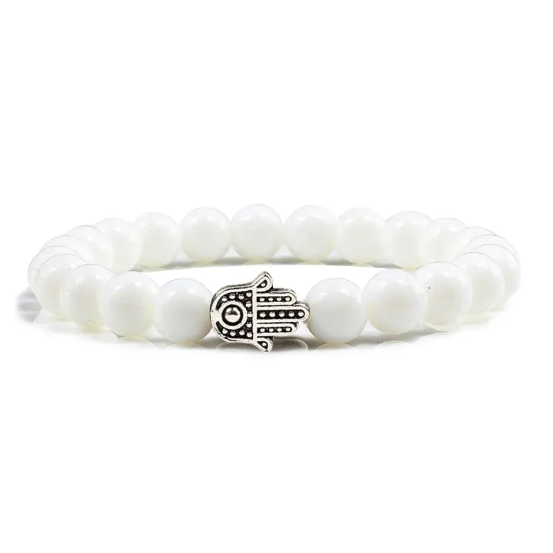 Charms Men Black Lava Matte Beads Natural Volcanic Stone Bracelets Bangles Women Yoga Prayer Jewelry Gift Cute Hand Bracelet