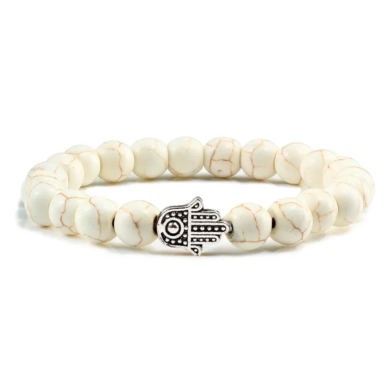 Charms Men Black Lava Matte Beads Natural Volcanic Stone Bracelets Bangles Women Yoga Prayer Jewelry Gift Cute Hand Bracelet