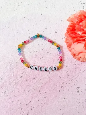 Cheers Word Bracelet