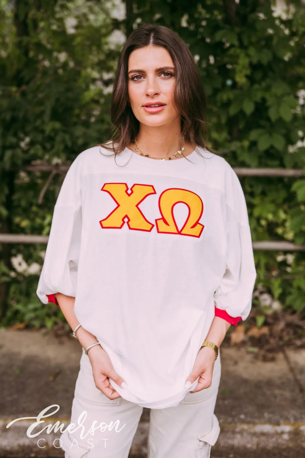 Chi Omega Custom Recruitment Greek Letter Jersey