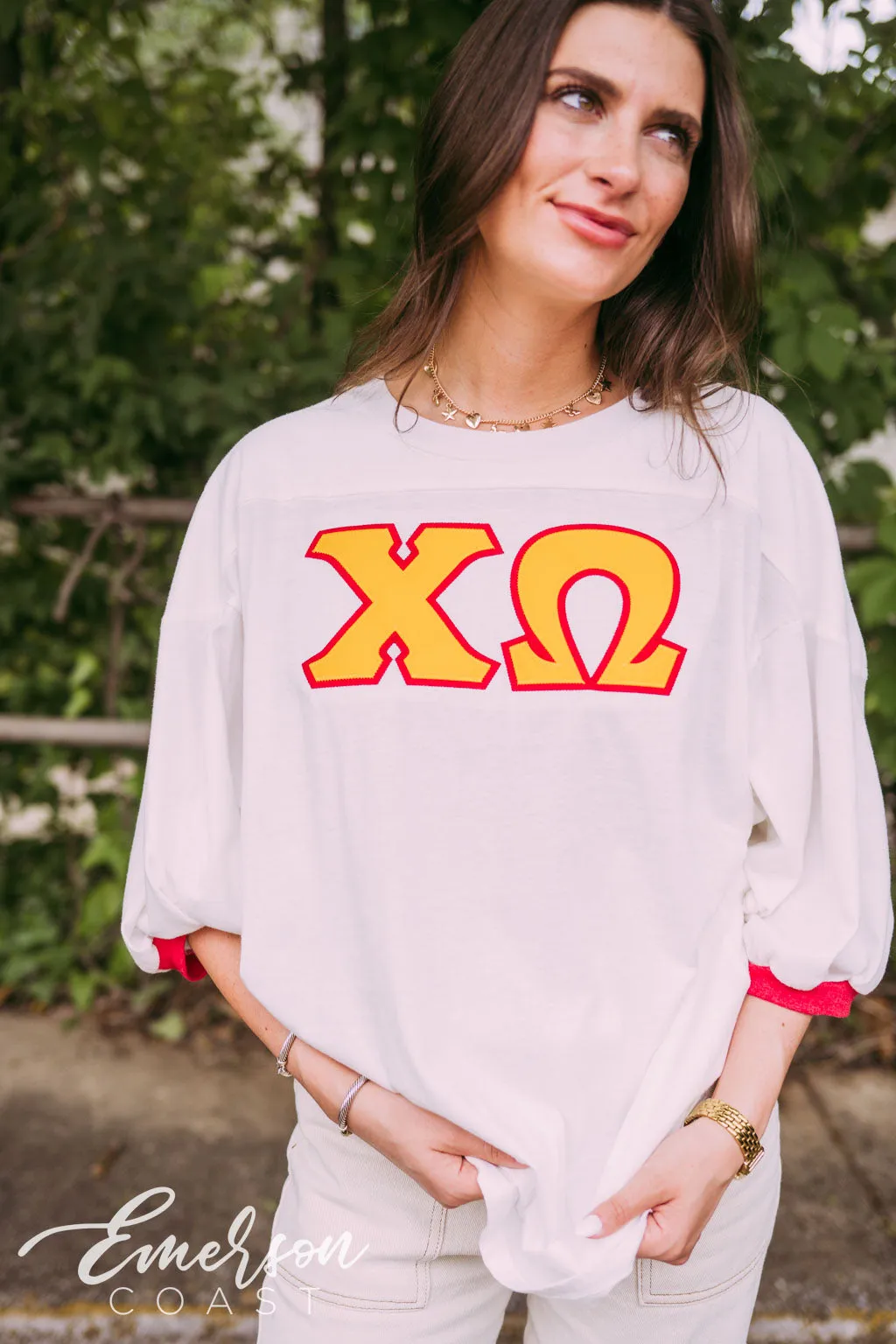 Chi Omega Custom Recruitment Greek Letter Jersey