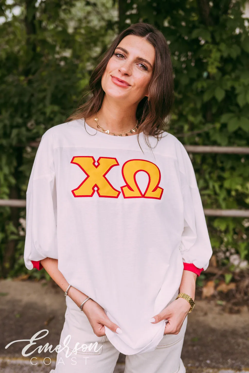 Chi Omega Custom Recruitment Greek Letter Jersey