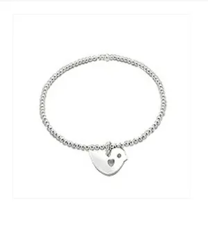 Children's Bracelets:  Sterling Silver Baby Bird Ball Bracelets NOW HALF PRICE UNTIL SOLD OUT