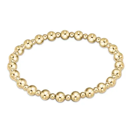 Classic Grateful Pattern 5mm Bracelet Gold