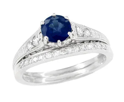 Classic Milgrain Edge Diamond Curved Wedding Band in White Gold