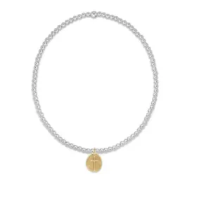 Classic Mixed Metal 2mm Bead Bracelet Inspire Charm