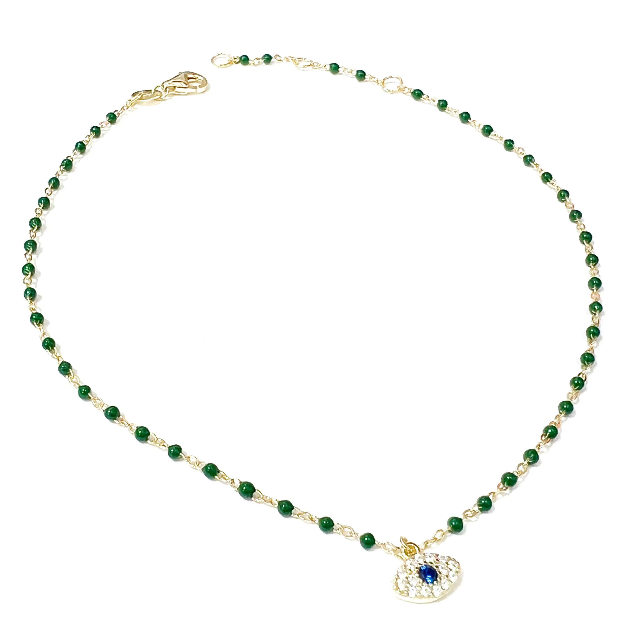 Color Beads Eye Anklets