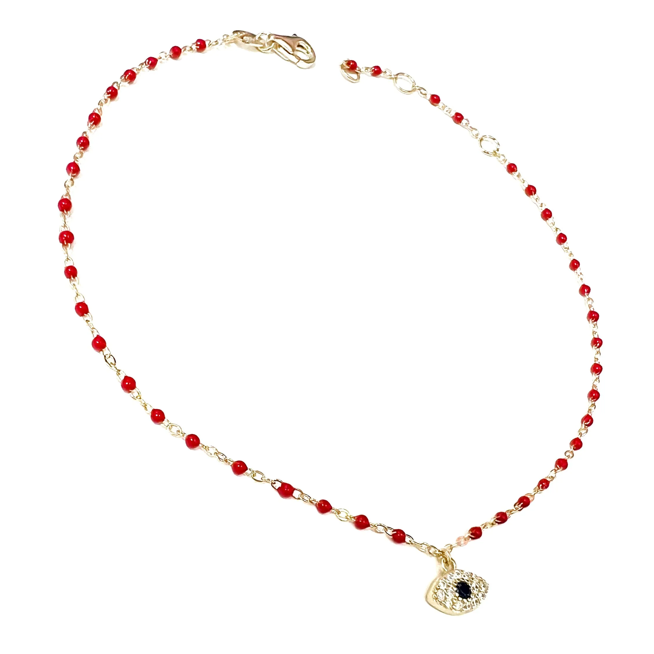 Color Beads Eye Anklets