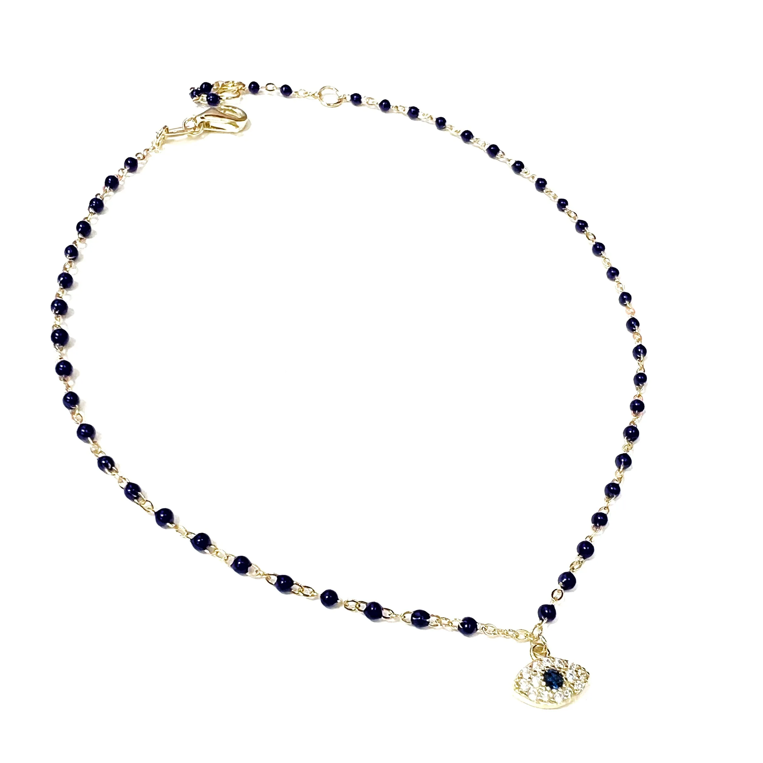 Color Beads Eye Anklets