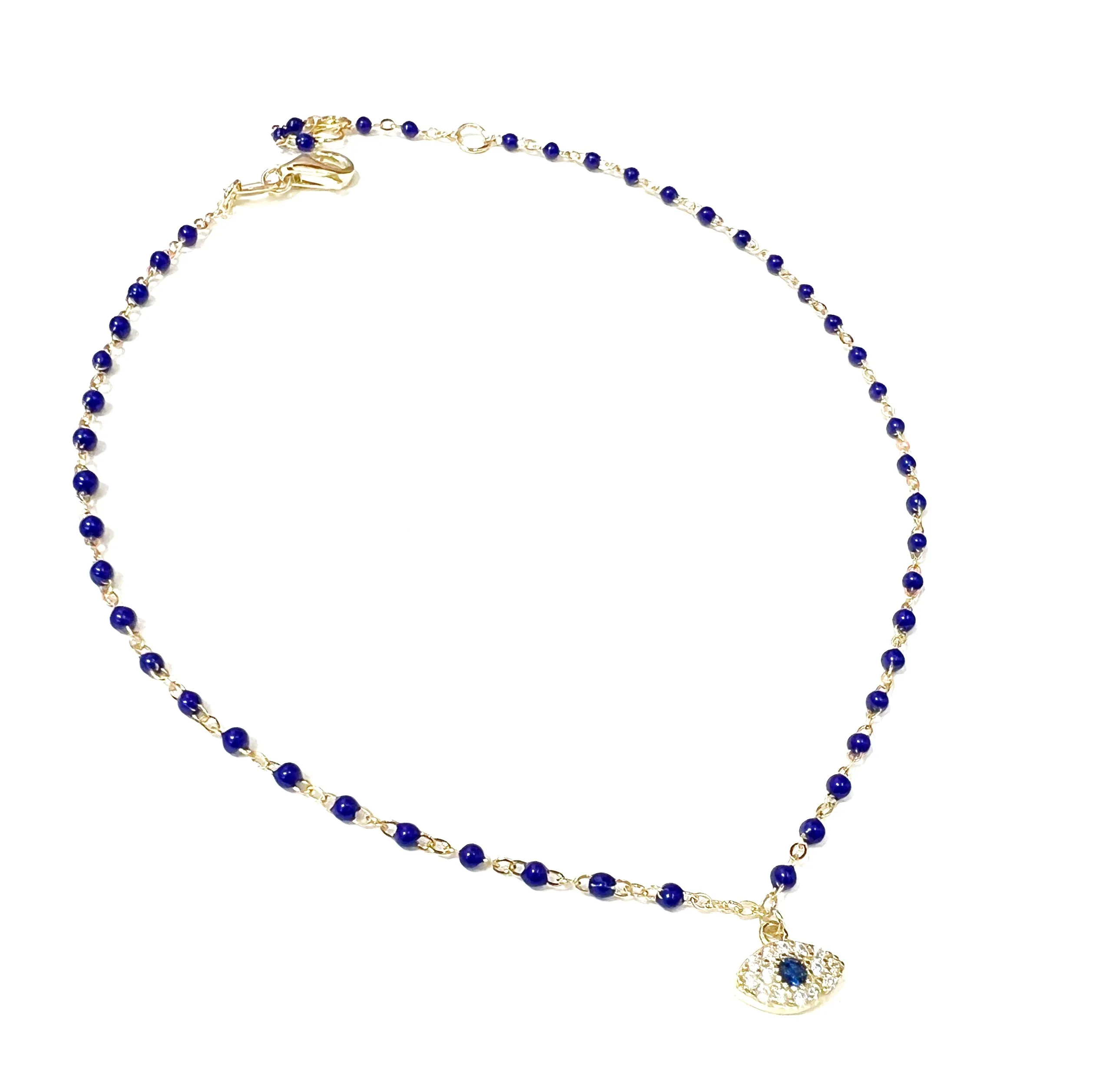 Color Beads Eye Anklets