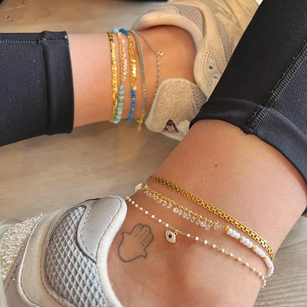 Color Beads Eye Anklets