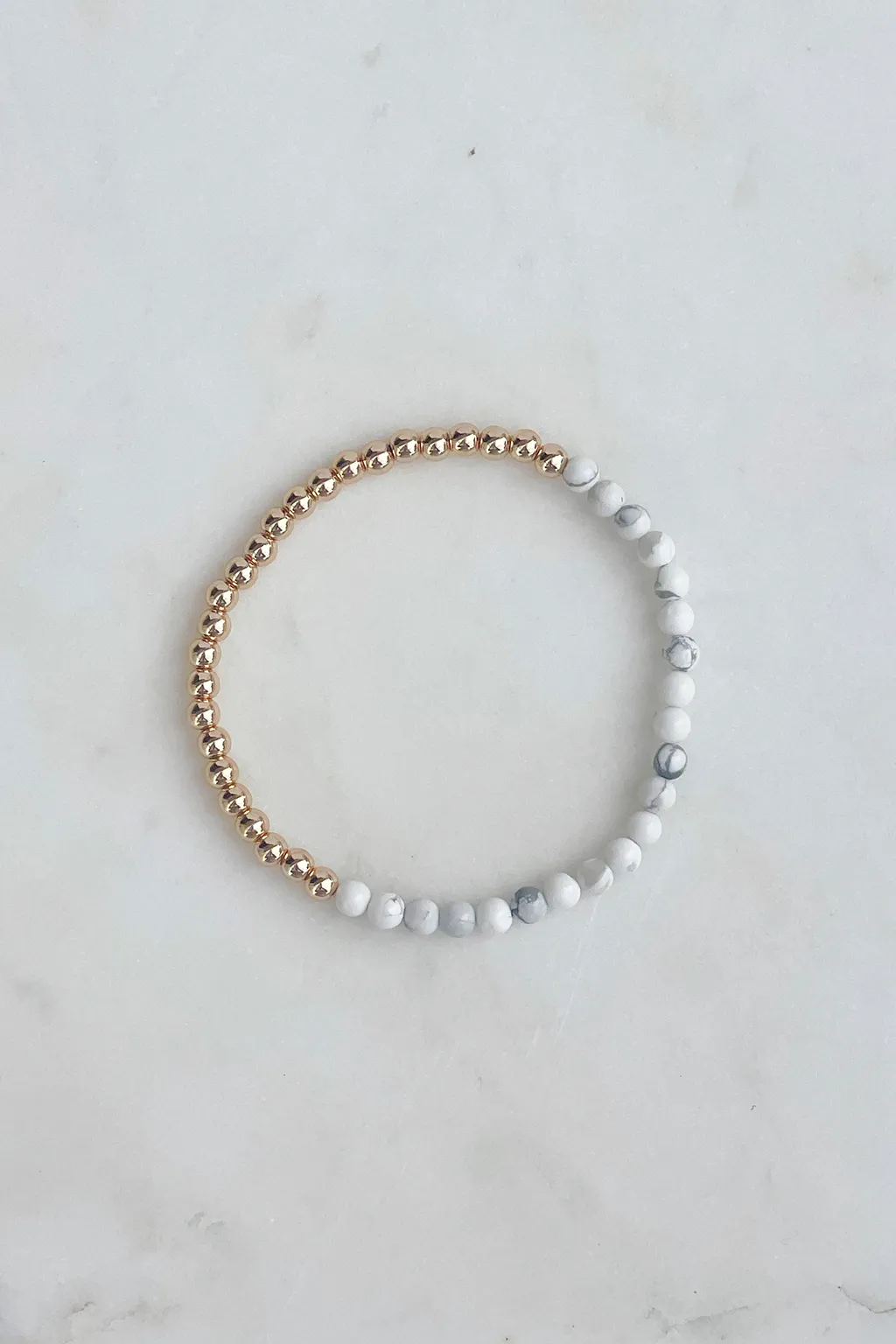 Colorblock Stone Beaded Stretch Bracelets