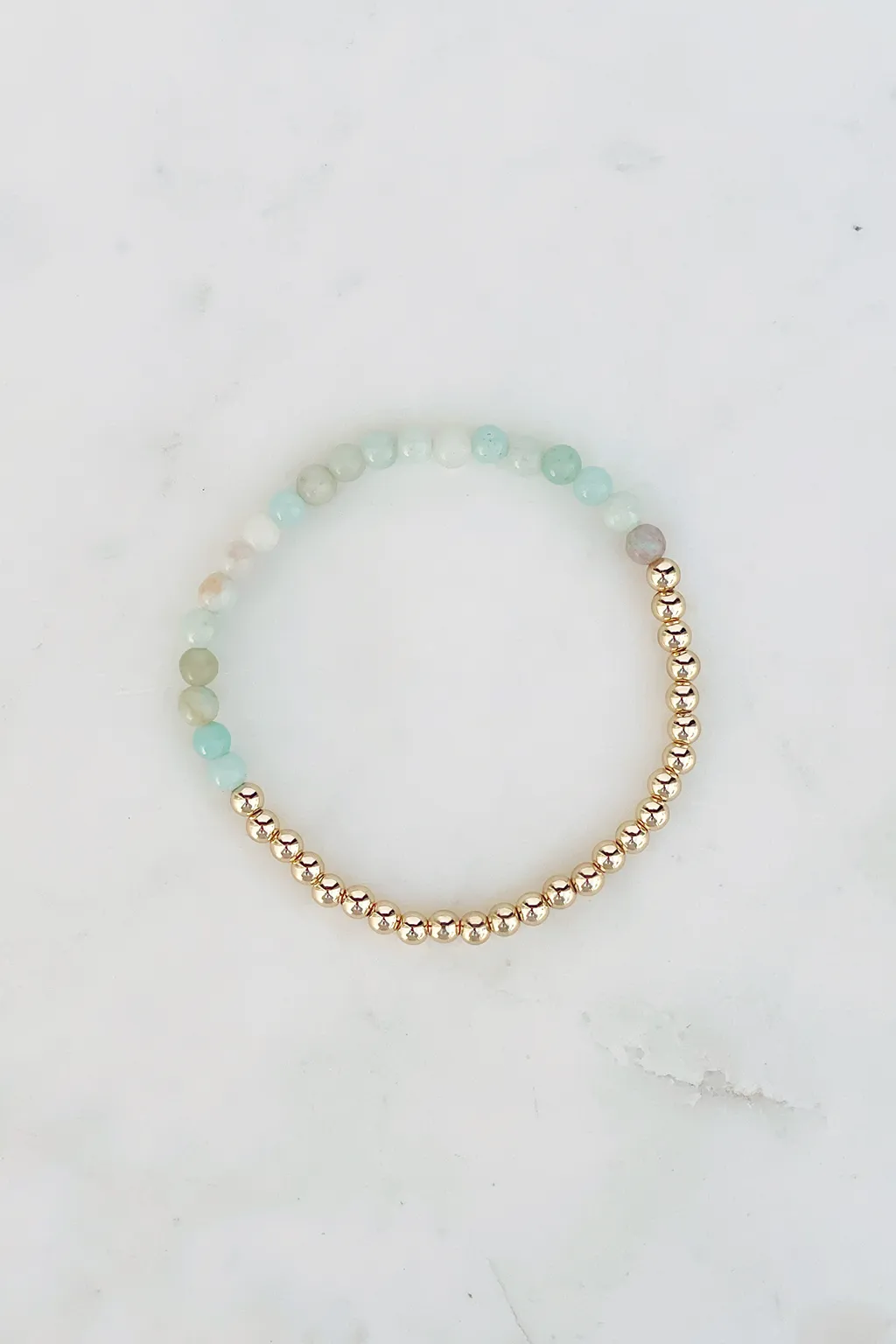 Colorblock Stone Beaded Stretch Bracelets