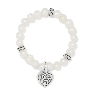Contempo Heart Pearl Stretch Bracelet - JF0284