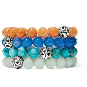 Contempto Chroma Blue Agate Stretch Bracelet JF834D