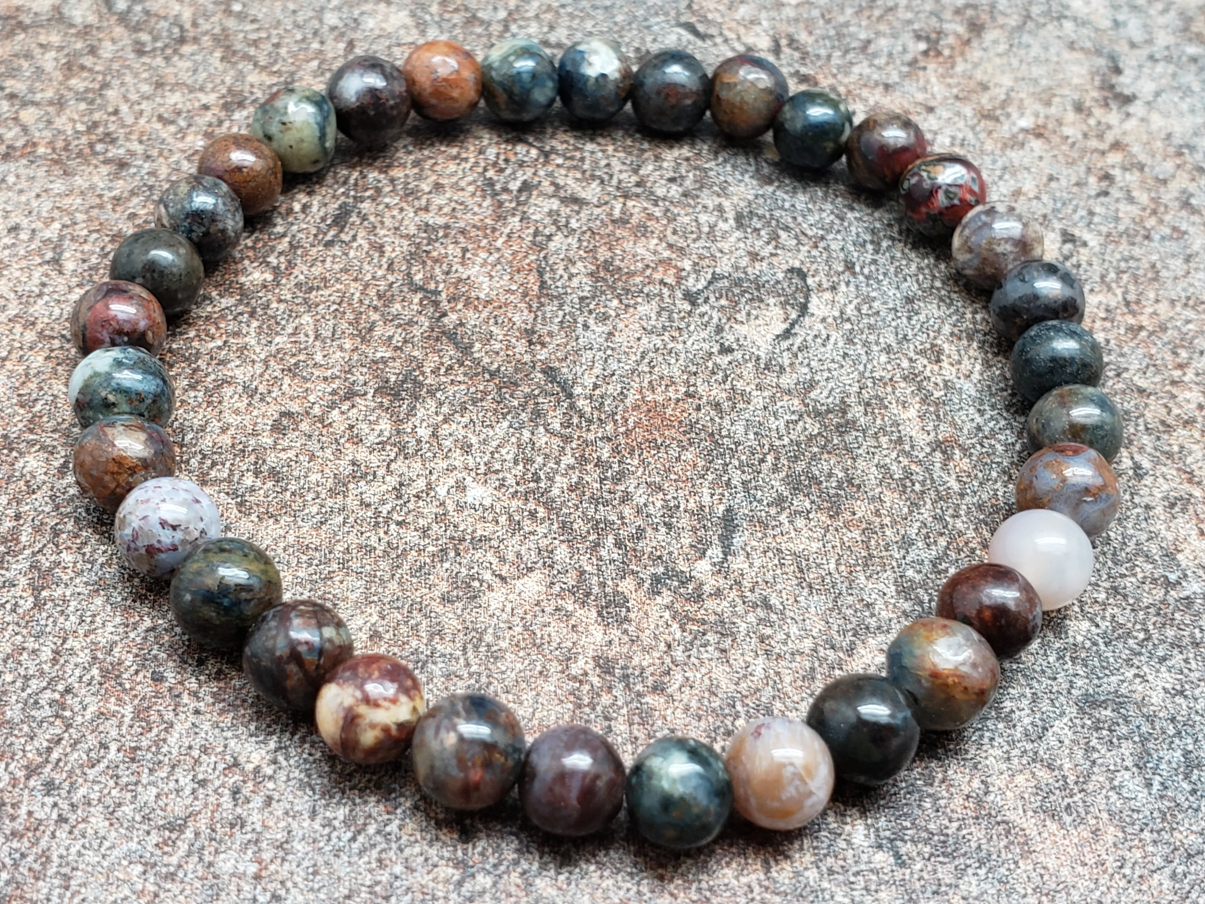 Count of 5 Pietersite Bracelets, 7 inch
