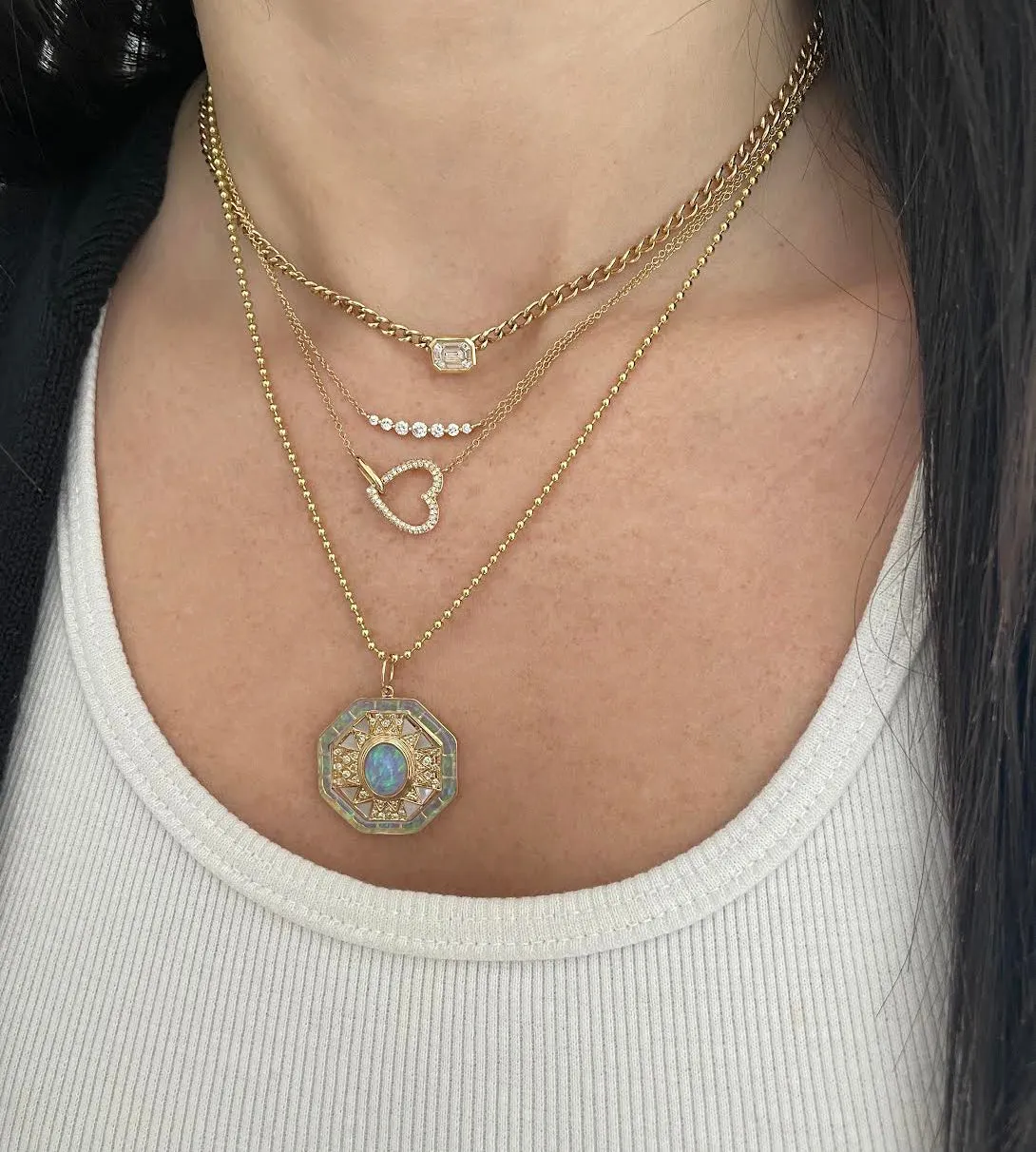 Cuban Link Baguette Diamond Necklace
