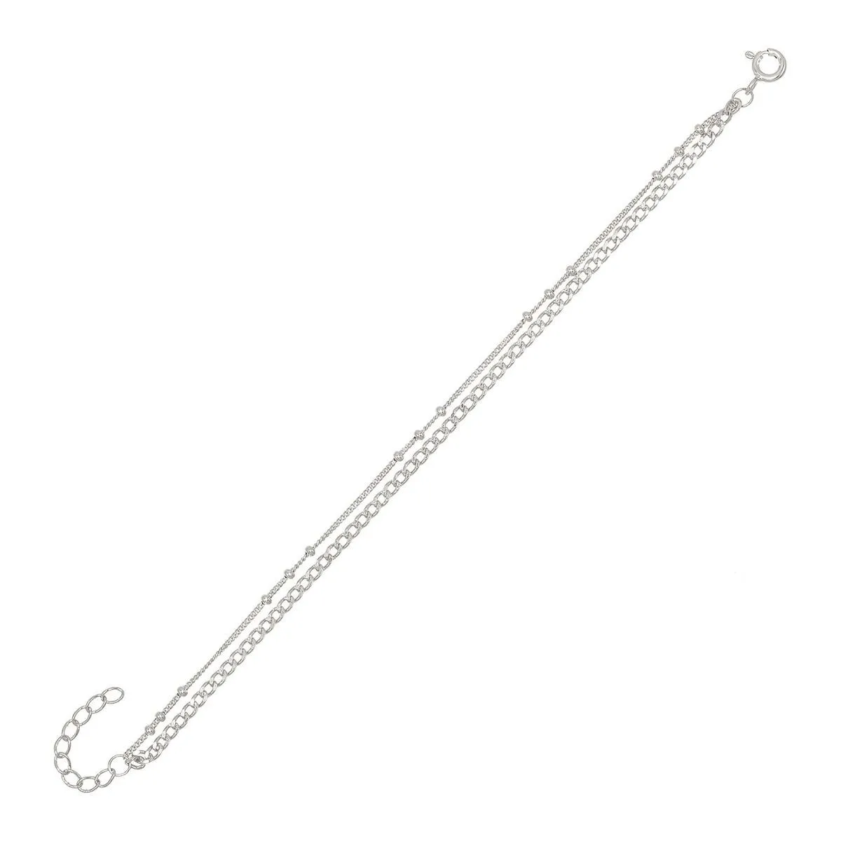 Cuban Link X Ball Chain Anklet