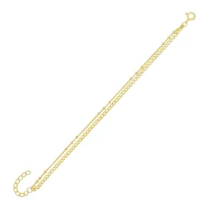 Cuban Link X Ball Chain Anklet