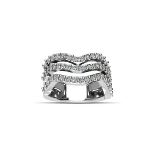 Cubic Zirconia Fashion Ring in Sterling Silver