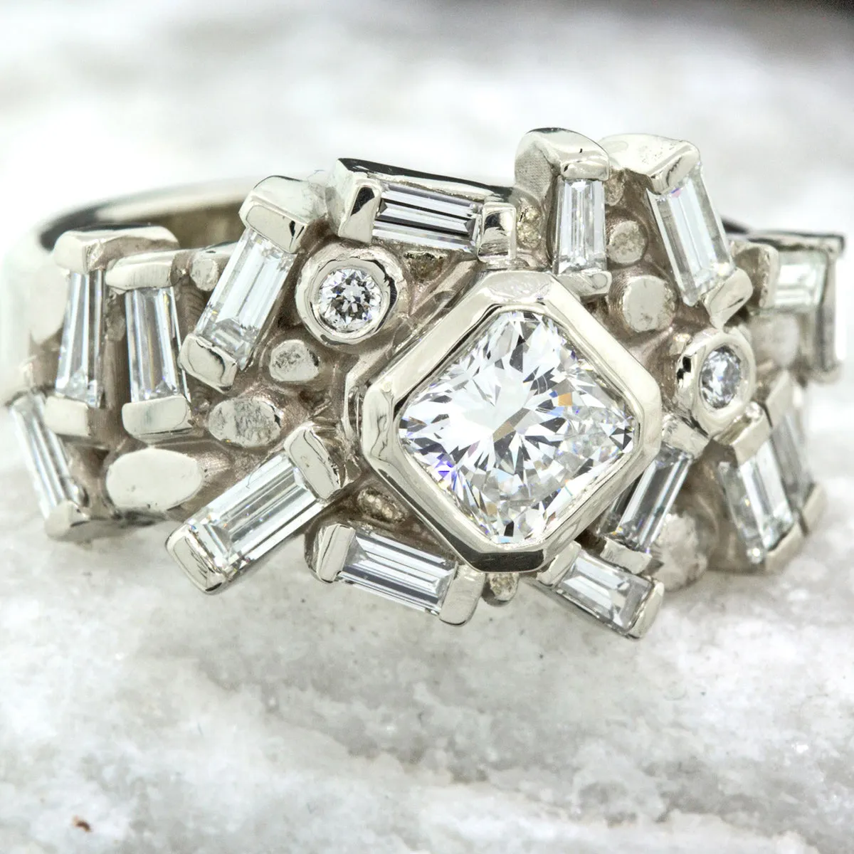 Custom Dancing Diamonds Ring